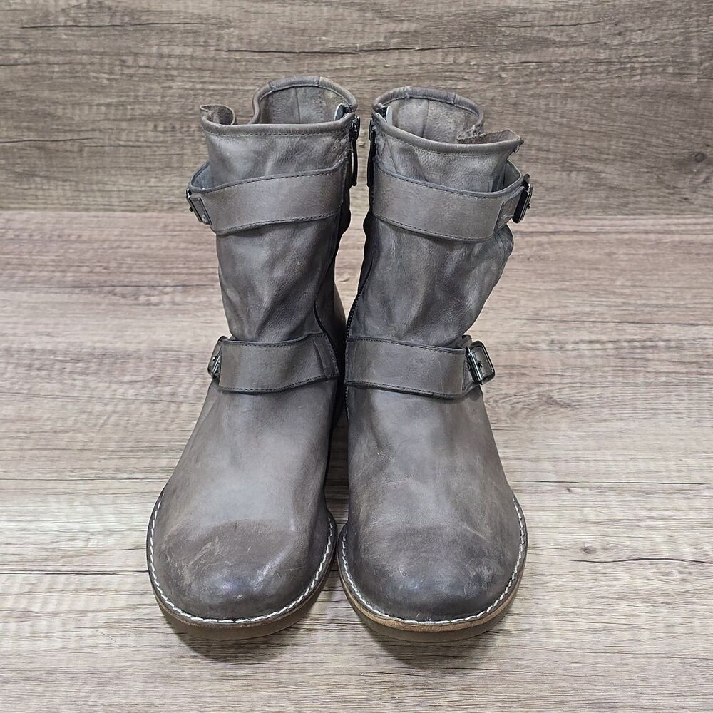 Paul Green Ally Women's Size EU 39 US 8-8.5 Brown Leather Zip Ankle Boots - Picture 2 of 9